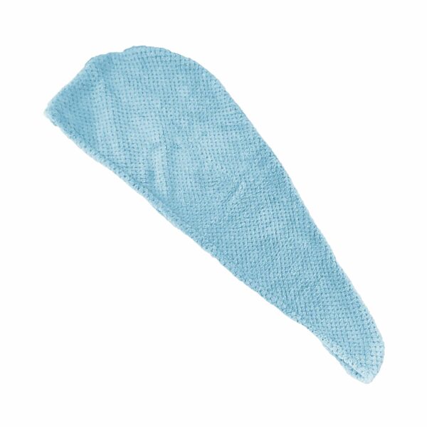 Toalla turbante azul microfibra