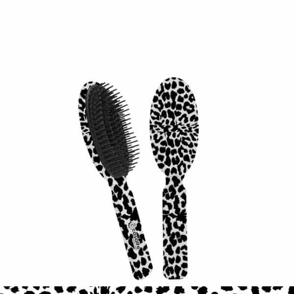 Leopardo cepillo desenreda sin tirones oval peq